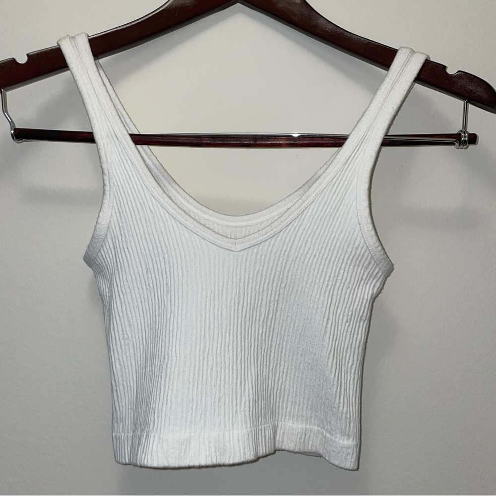 Urban Outfitters White Ribbed Tank Top